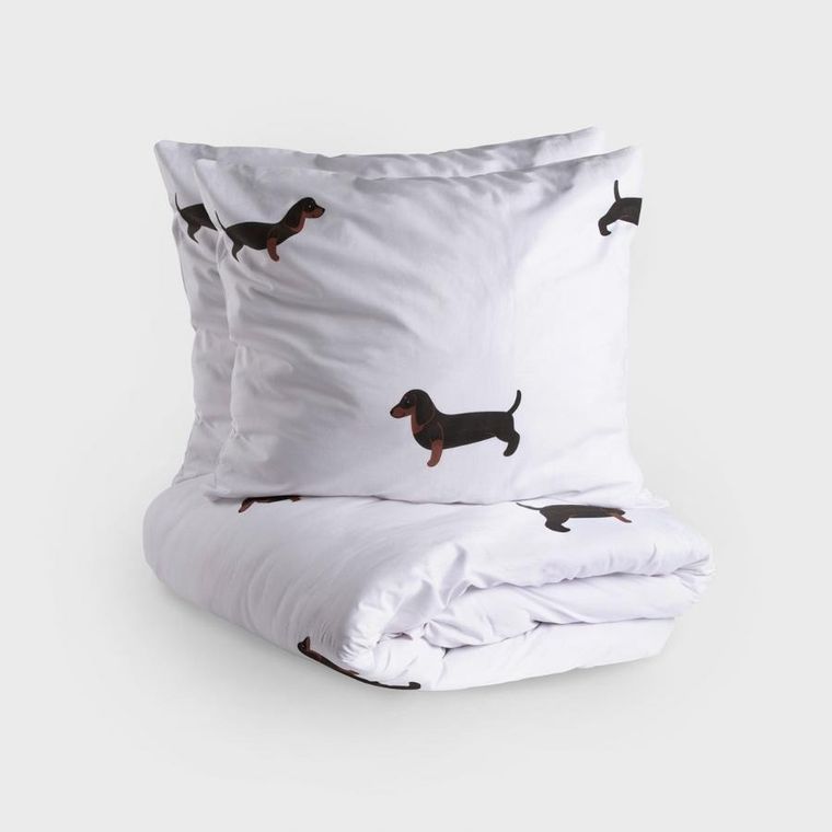 Homla, Winnie, pościel bawełniana, w jamniki, 160-200 cm, 701832