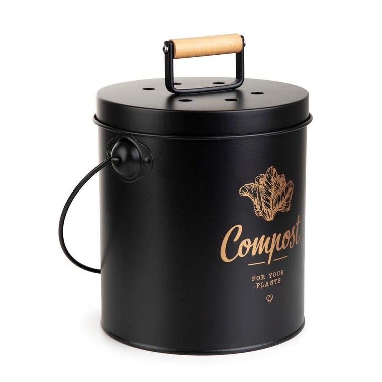 Homla, Yennis, pojemnik na kompost czarny, 18-16 cm