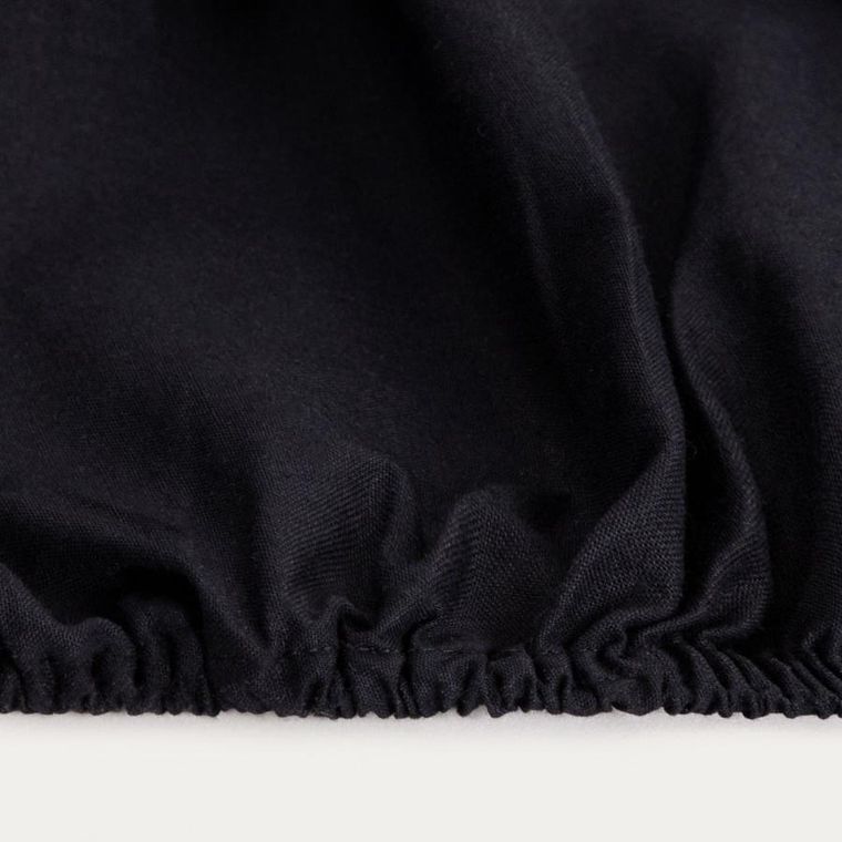 Homla,lauko, prześcieradło renforce, czarne, 160-200 cm