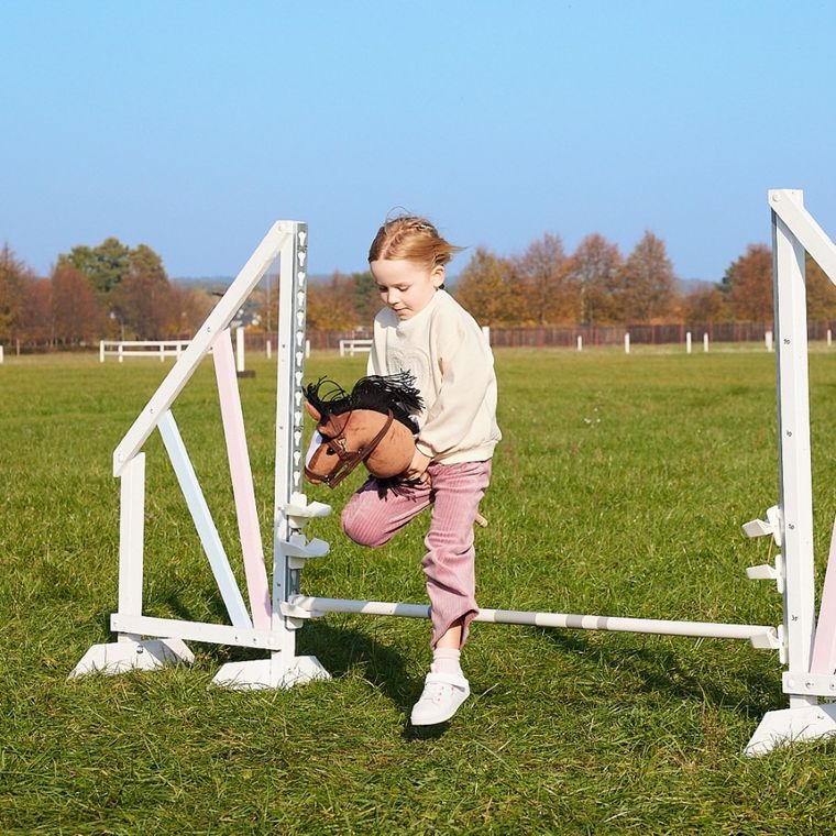 Hoppihorse, Hobby Horse, konik na kiju, A4, długowłosy, ciemno gniady