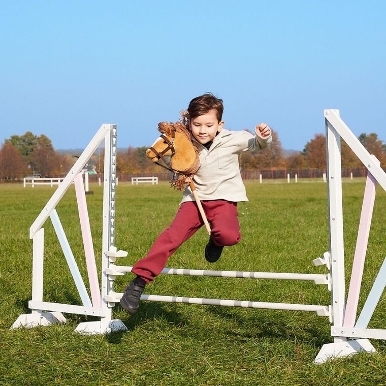 Hoppihorse, Hobby Horse, konik na kiju, A4, długowłosy, kasztanowy