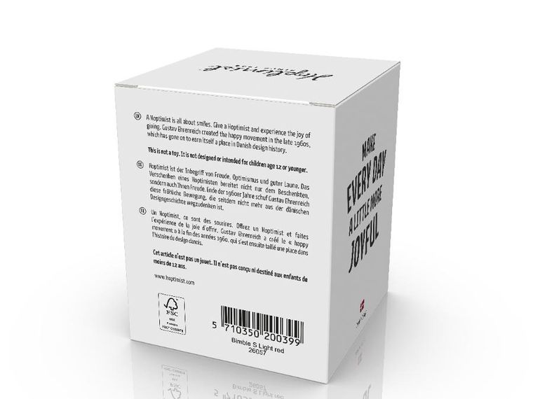 Hoptimist, Bimble, figurka, rozmiar S, light red, 26057