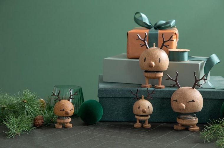 Hoptimist, figurka, Reindeer Bimble S, dębowa