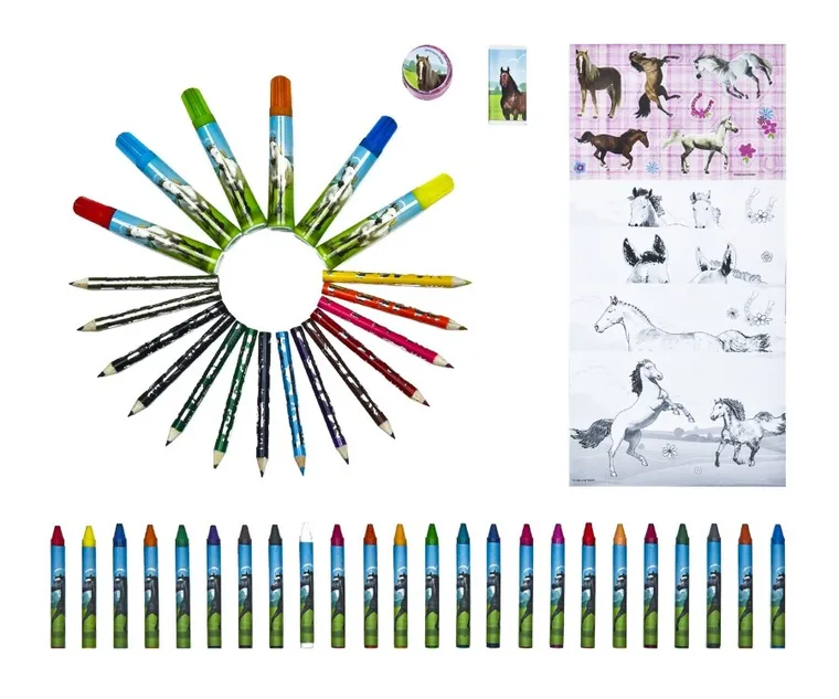 Horse Club, zestaw artystyczny, 51 szt.
