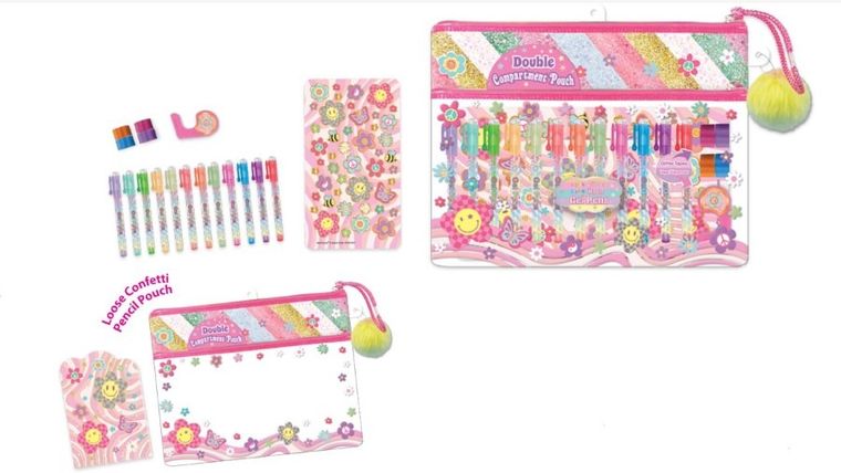 Hot Focus, długopisy żelowe, kwiaty, 12 kolorów