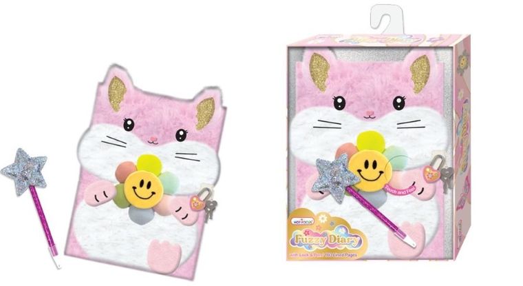 Hot Focus, futrzany pamiętnik z długopisem, królik