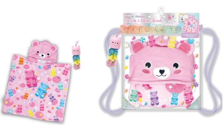 Hot Focus, ręcznik plażowy w plecaczku, Misie żelki