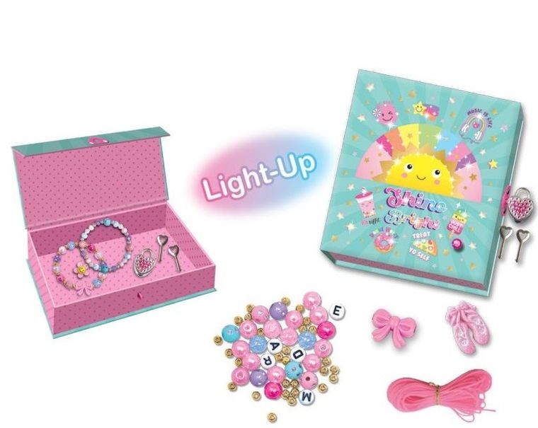Hot Focus, zestaw do robienia bransoletek, podświetlane pudełko, Słoneczko