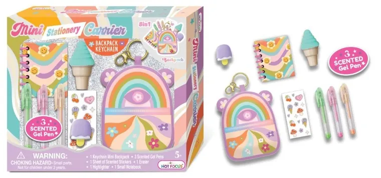 Hot Focus, zestaw miniaturek z mini plecaczkiem, Kwiaty