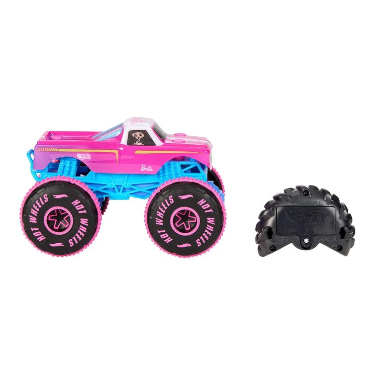 Hot Wheels, Monster Trucks RC Barbie, pojazd zdalnie sterowany w skali 1:24