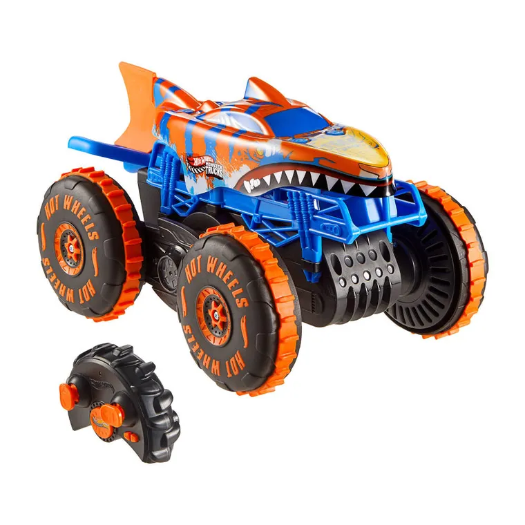 Hot Wheels, Monster Trucks, RC Tiger Shark Wspinacz, pojazd zdalnie sterowany, skala 1:15