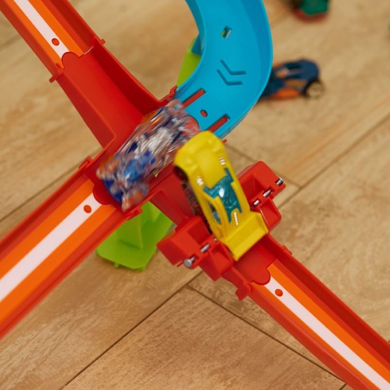 Hot Wheels, Neon Speeders, Neonowy Superwyścig, zestaw do zabawy z autkiem