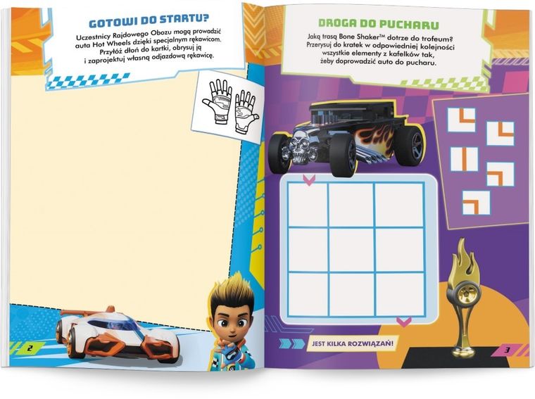 Hot Wheels. Zadania do zmazywania