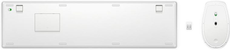 HP, Zestaw Klawiatura + Mysz 650 Wireless Keyboard And Mouse Combo bezprzewodowe, białe 4r016aa