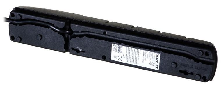 Hsk Data, listwa przeciwprzepięciowa, Alp-acarf5 5 X Ute, 10 A, 1.5m, czarny