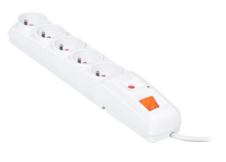 HSK Data, listwa zasilająca, 5xute, 3m, szary