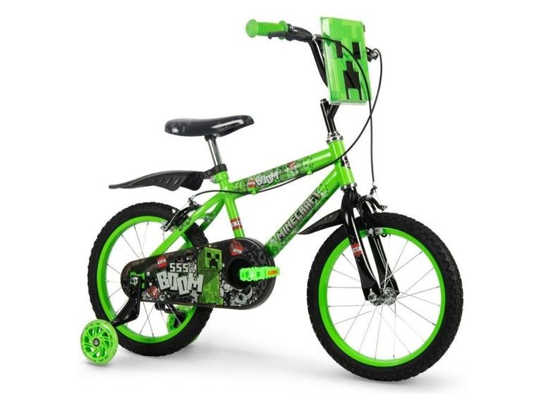 Huffy, Minecraft, rower, 16", zielony