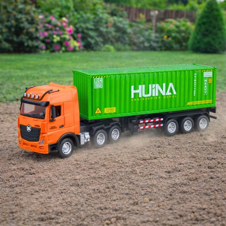 Huina, ciężarówka z kontenerem, pojazd zdalnie sterowany, 1:18