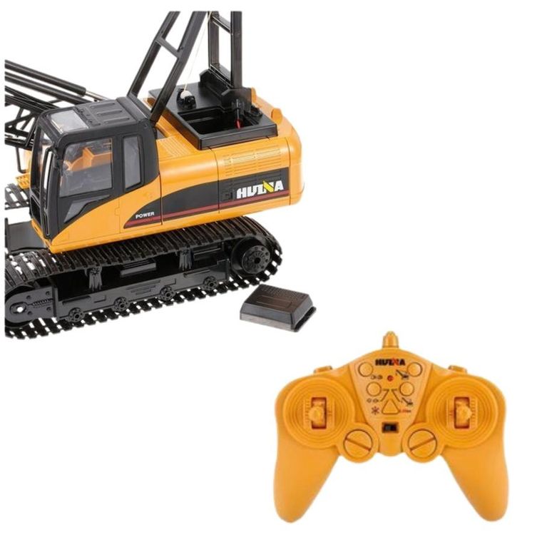 Huina, żuraw budowlany z dźwigiem, zdalnie sterowany, 1:14