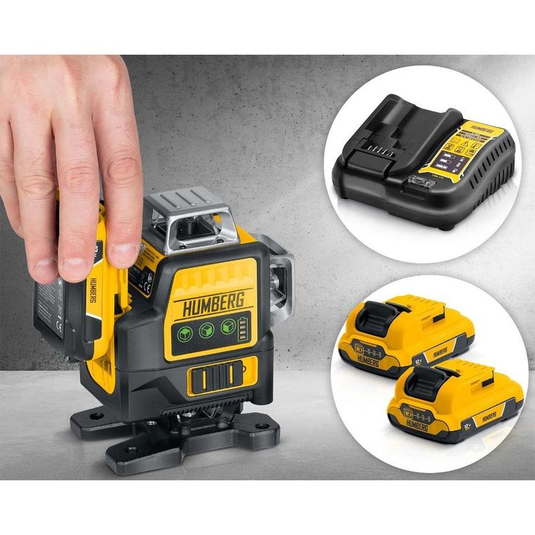 Humberg, laser krzyżowy w walizce, ze statywem, HM-171