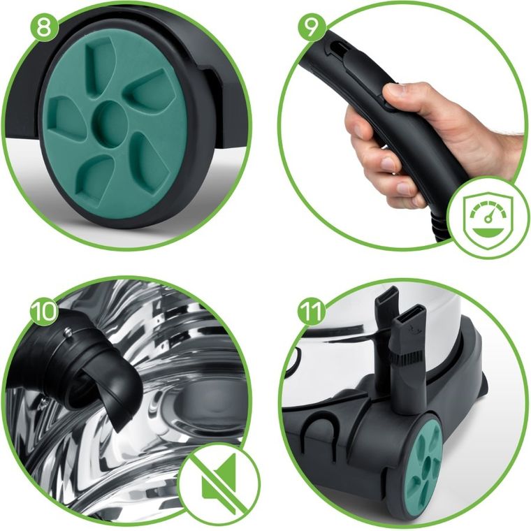 Humberg, odkurzacz przemysłowy, 30 L, 1600W, HM-402