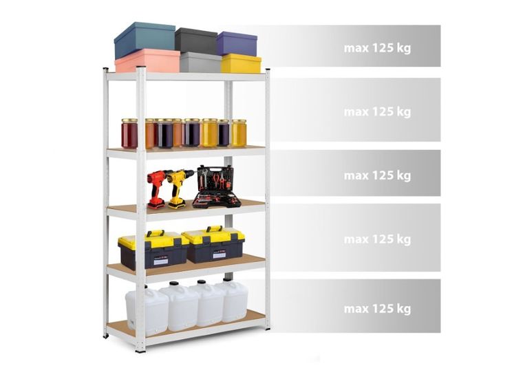 Humberg, regał metalowy, magazynowy, 2w1, 150-75-30 cm, 625 kg