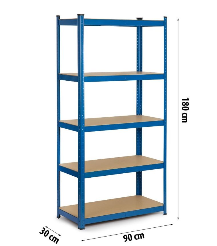 Humberg, regał metalowy, magazynowy, 2w1, 180-90-30 cm, 875 kg
