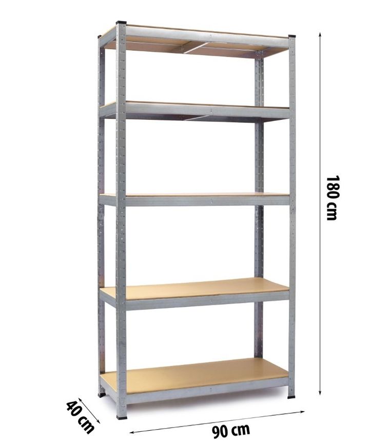 Humberg, regał metalowy, magazynowy, 2w1, 180-90-40 cm
