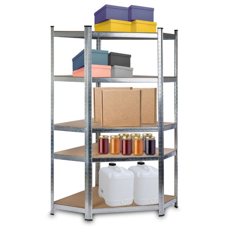 Humberg, regał metalowy, magazynowy, narożny 180-90-40 cm, 875 kg