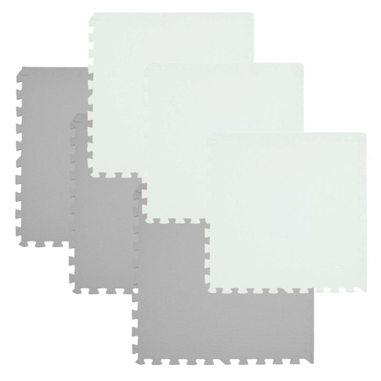 Humbi, mata piankowa, puzzle, biały, szary, 60-60 cm, 6 szt.