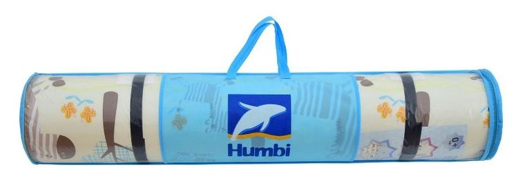 Humbi, Uliczki i zwierzęta, piankowa mata edukacyjna, dwustronna, pastelowa, 120-180-1,5 cm