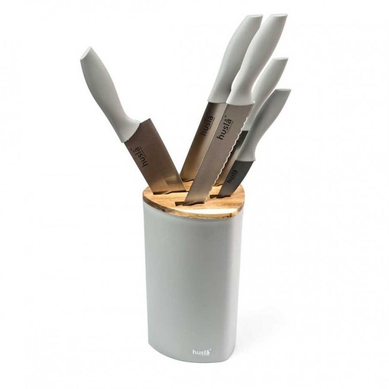 Husla, zestaw 5 noży kuchennych w bloku, 73964