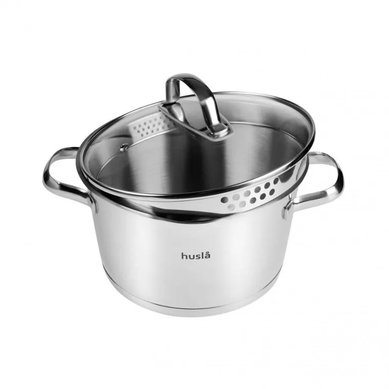 Husla, zestaw garnków, stalowych, Blossom, 8 elementów