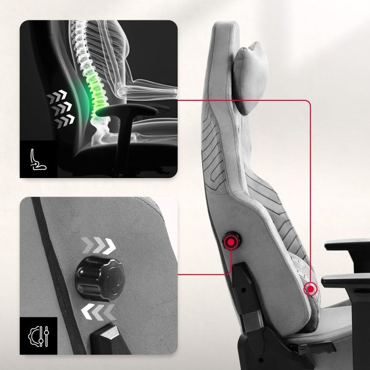 Huzaro, Force 8.1 Grey, fotel gamingowy