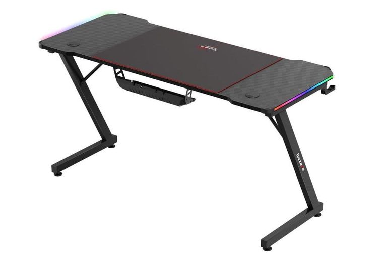 Huzaro, Hero 3.3, biurko gamingowe, RGB, czarne