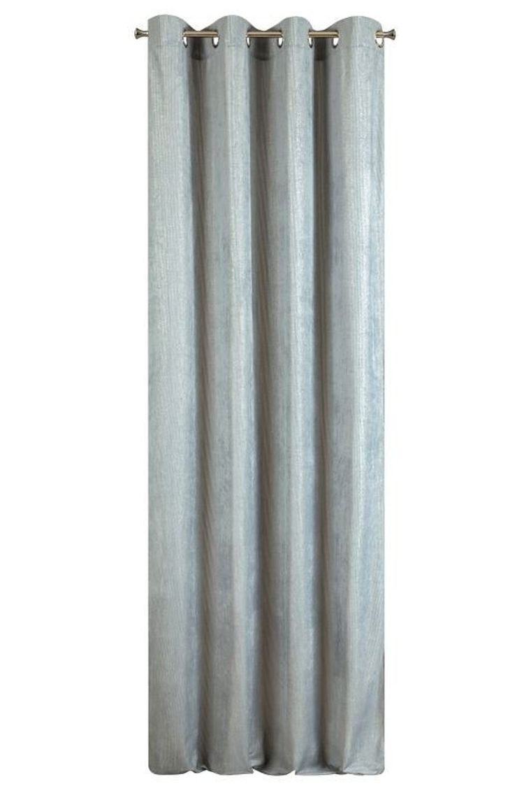 Ibbie, zasłona o strukturze sztruksu ze srebrnym nadrukiem, 140-250 cm