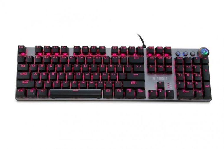 Ibox, klawiatura, Aurora, K-4 RGB IKGMK4, mechaniczna, USB, US, czarna