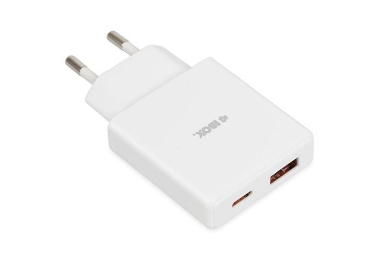 Ibox, ładowarka uniwersalna, biała, 30 W, USB A + C