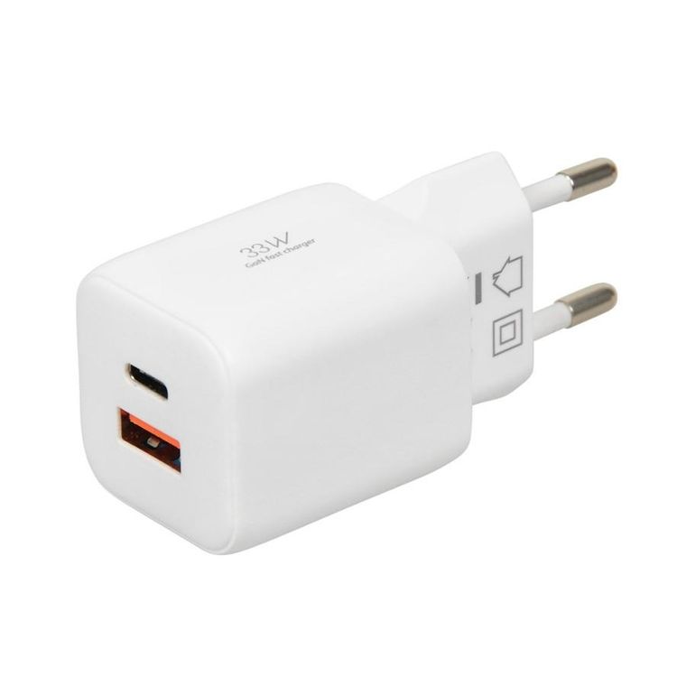 Ibox, ładowarka uniwersalna, biała, 33 W, USB A + C