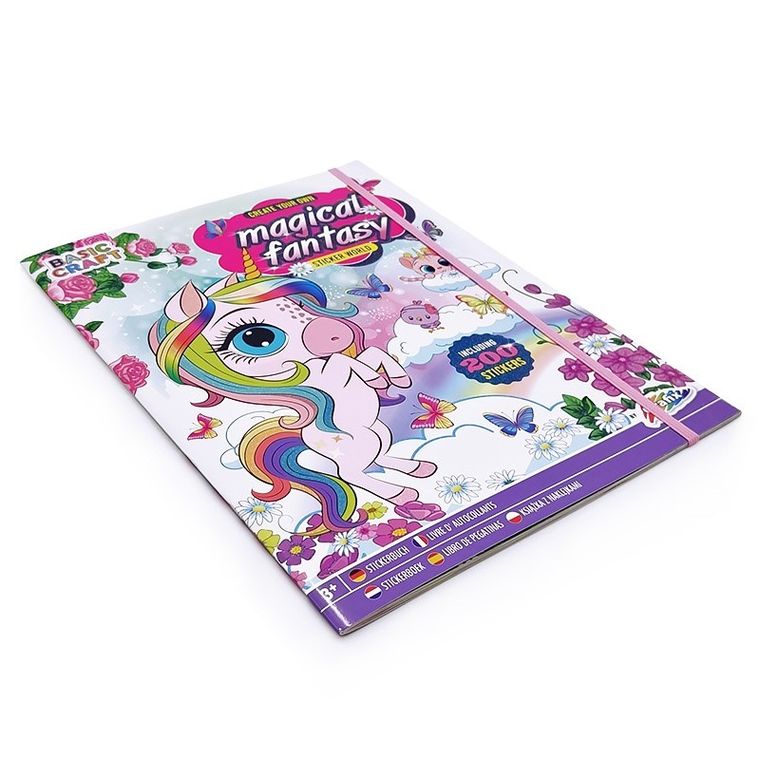 Icom, Magical Fantasy, książka z naklejkami, jednorożec, 200 naklejek