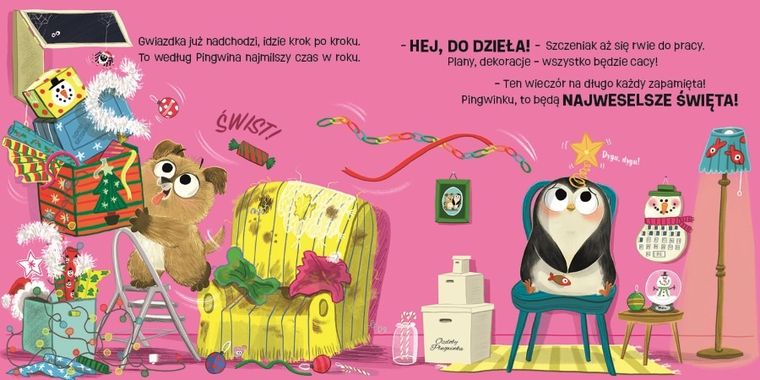 Idealne święta. Pingwinek i szczeniak