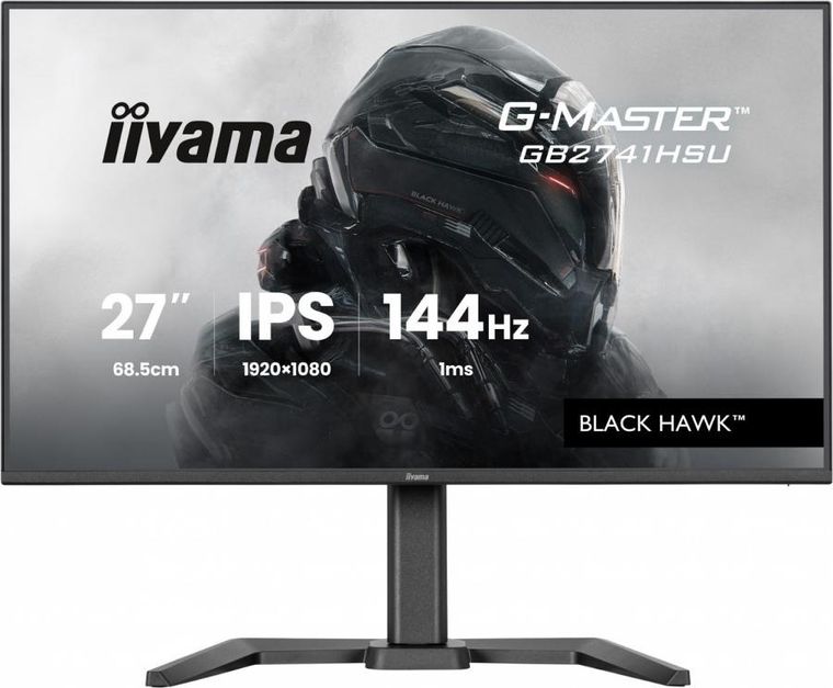 Iiyama, monitor, 27", GB2741HSU-B1 IPS, FHD, 144Hz, 1ms, 2xUSB, 350cd, HDMI, DP, HAS (150) PIVOT