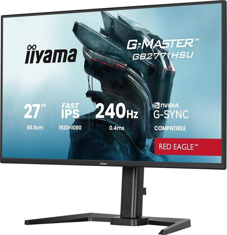 Iiyama, monitor, 27", GB2771HSU-B1, 0,4ms, Fast IPS, 1xUSB 3.2, 1xUSB C, 240Hz