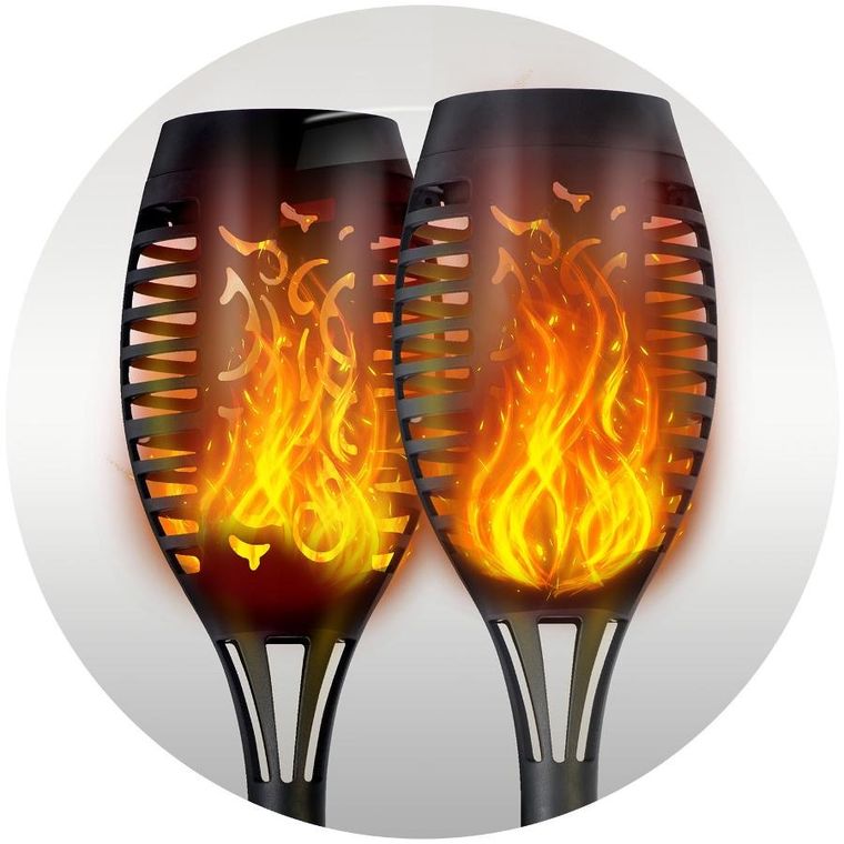 Ilumen, lampka solarna, pochodnia, 2 szt.