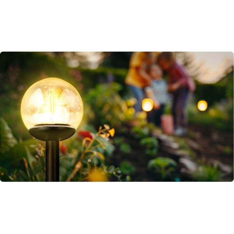 Ilumen, lampka solarna, przeźroczysta, kula, 4 szt.