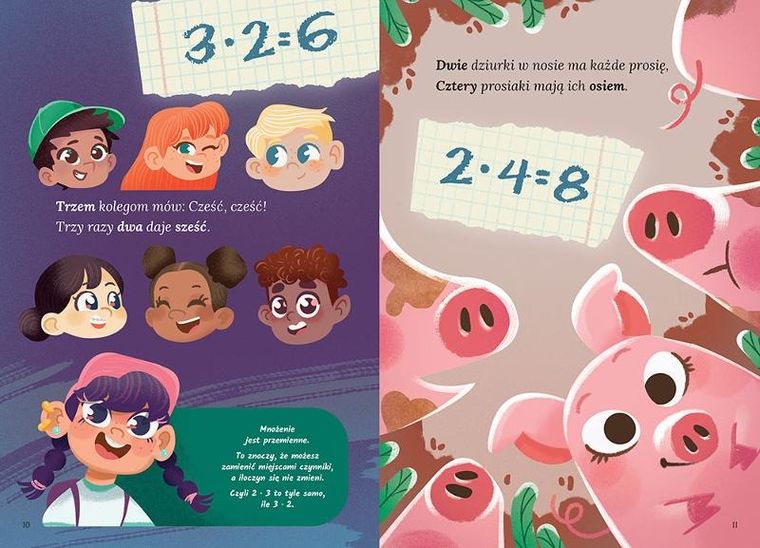 Ilustrowana tabliczka mnożenia. Rymujesz i zapamiętujesz! sprytne sposoby na tabliczkę - bez trudu