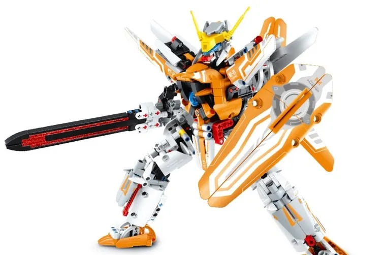 iM.Master, Mech wojownik żółty, klocki, 833 elementy