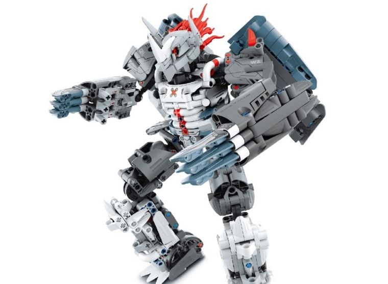 iM.Master, Mecha wojownik, srebrny, klocki, 965 elementów