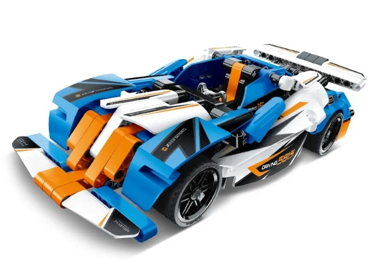 iM.Master, motocykl niebieski, klocki, 202 elementy