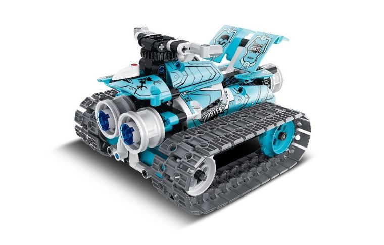 iM.Master, Robo-auto turkusowy, 3w1 zdalnie sterowany, klocki, 398 elementów